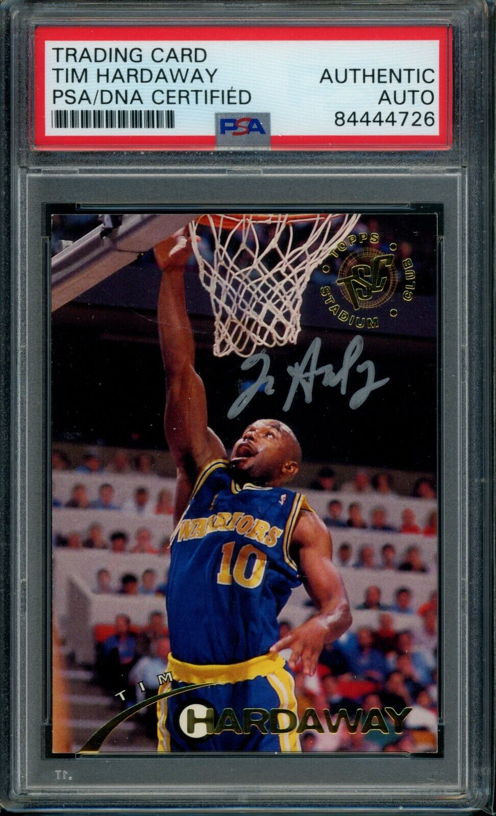 1994-95 Topps Stadium Club Autograph Tim Hardaway Graded PSA DNA Certified