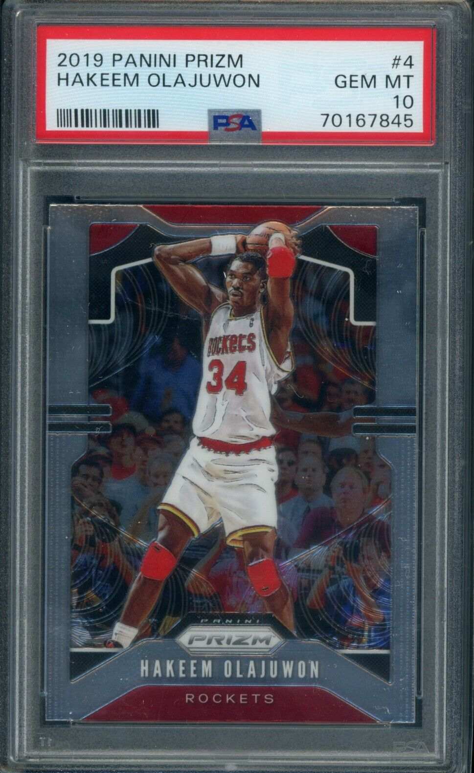 2019-20 Panini Prizm Hakeem Olajuwon Graded PSA 10 Gem Mint π POP 1