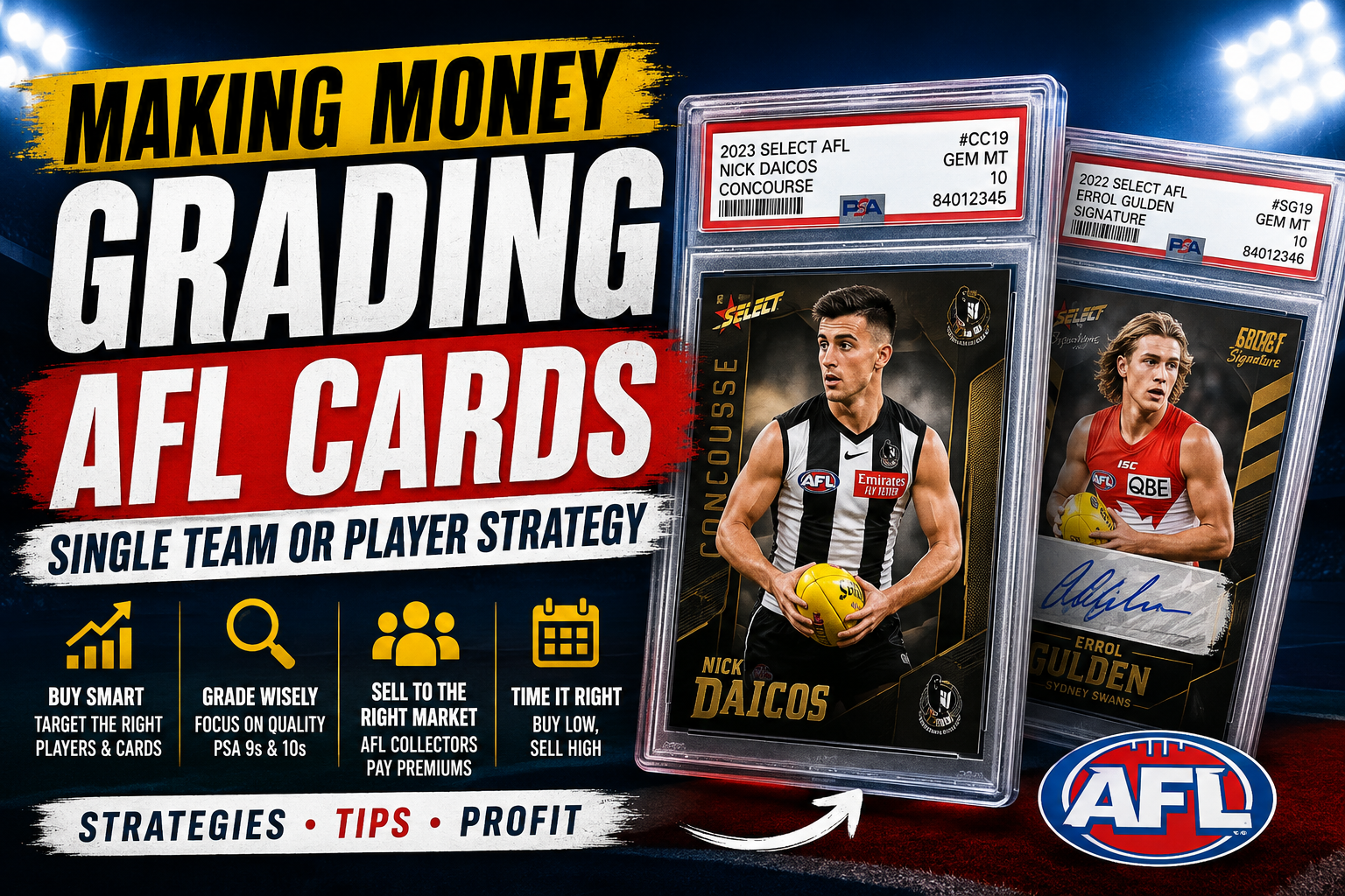 Making Money Grading AFL Cards: Single Team or Player Strategy