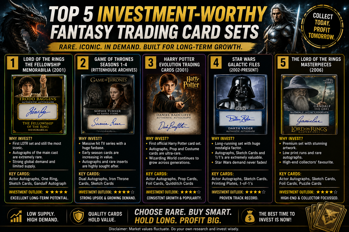 Top 5 Investment-Worthy Fantasy Trading Card Sets