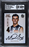 2022 Select AFL Optimum Nick Daicos Draft Pick Signature Graded SGC 10